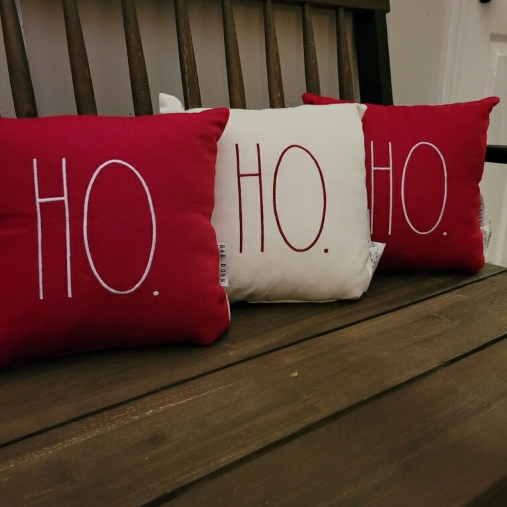 Rae Dunn Ho Ho Ho Pillow Set